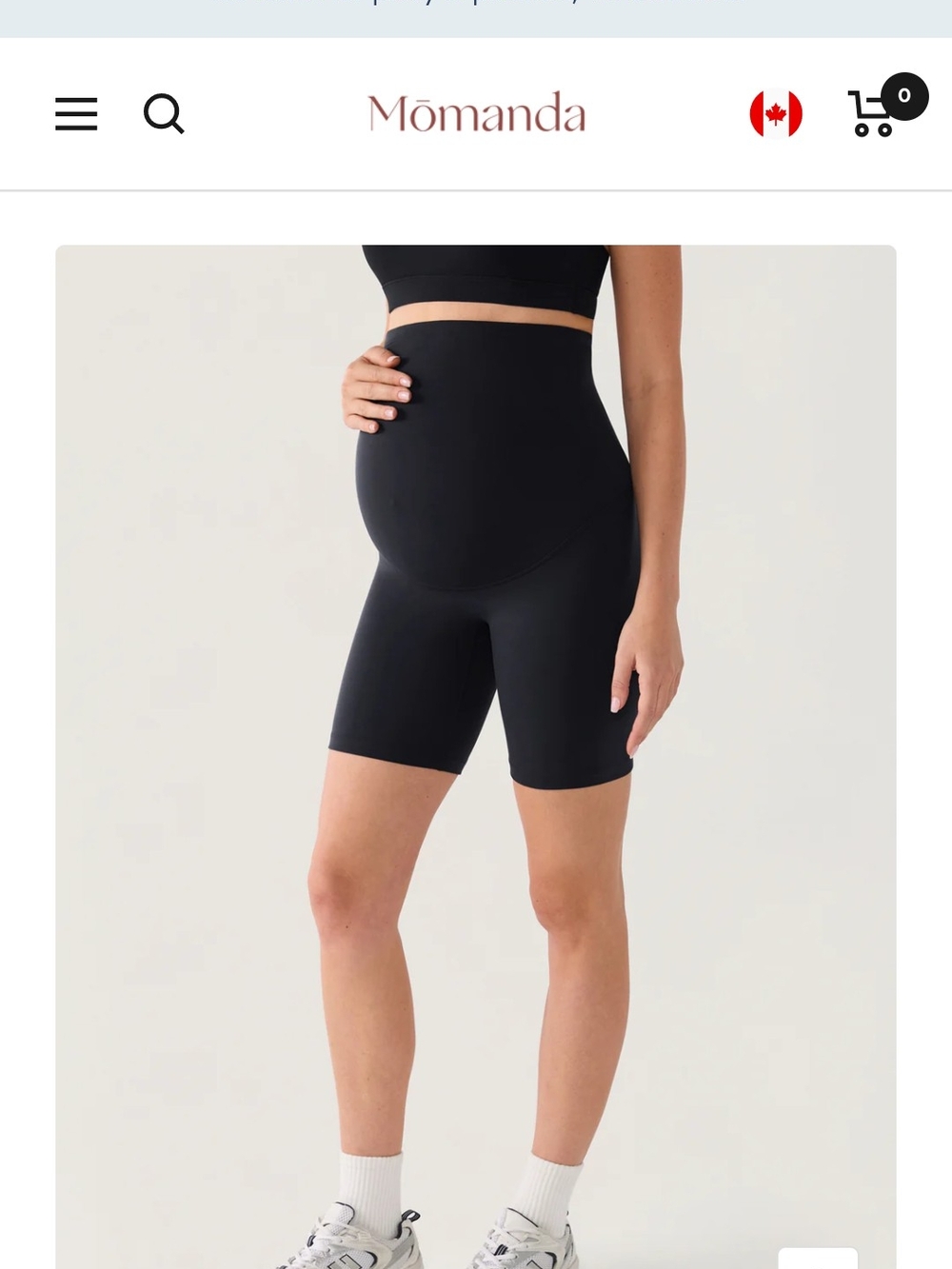 Momanda Maternity Biker Shorts in Black